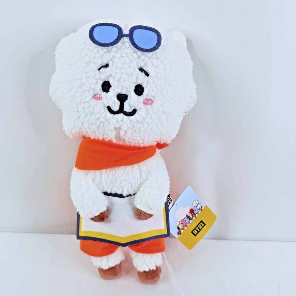 BT21 Line Friends Bon Voyage RJ Plush 16" Jin KPOP BTS‎ Fluffy Alpaca NWT
